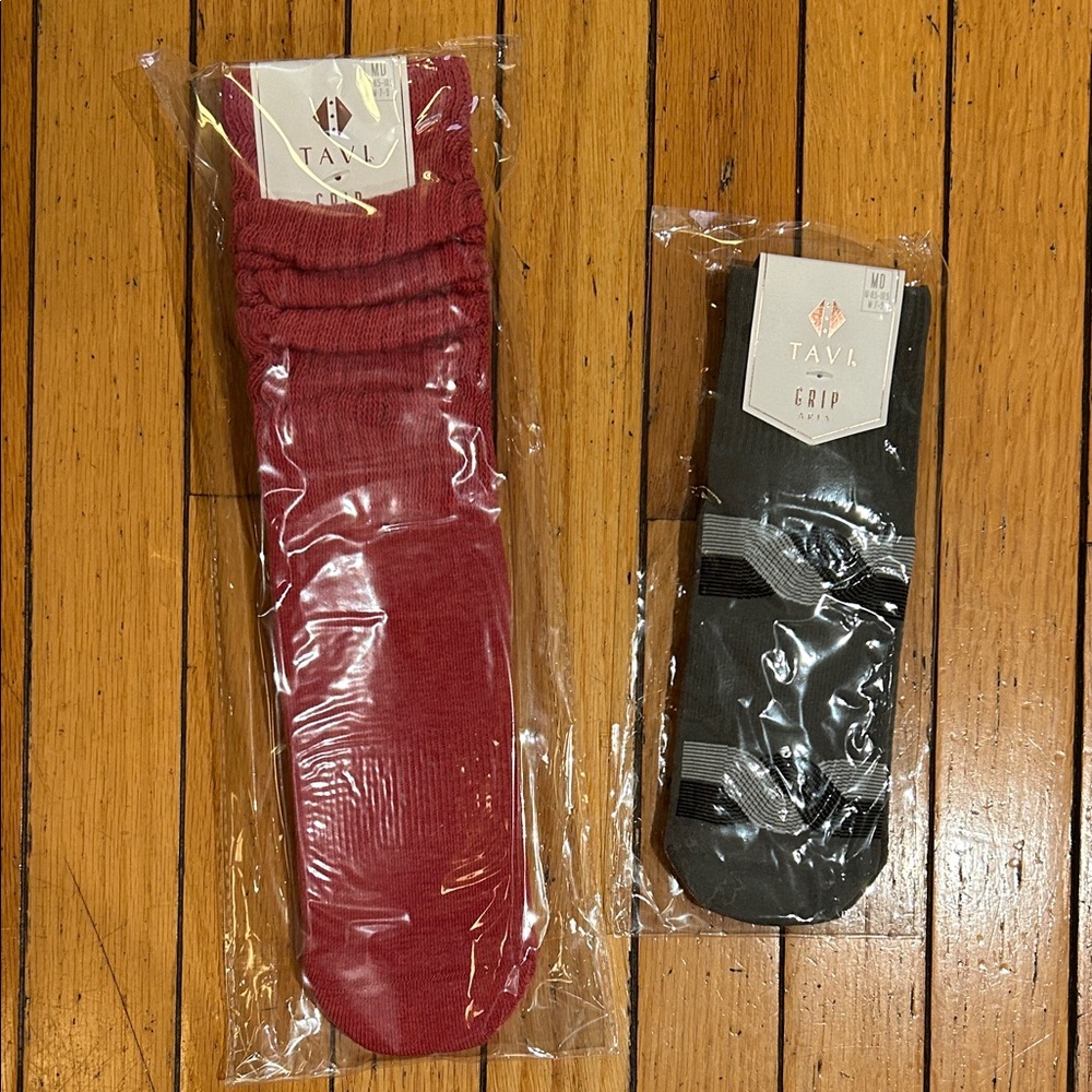 Tavi Set of 2 Grip Socks for Pilates/Barre